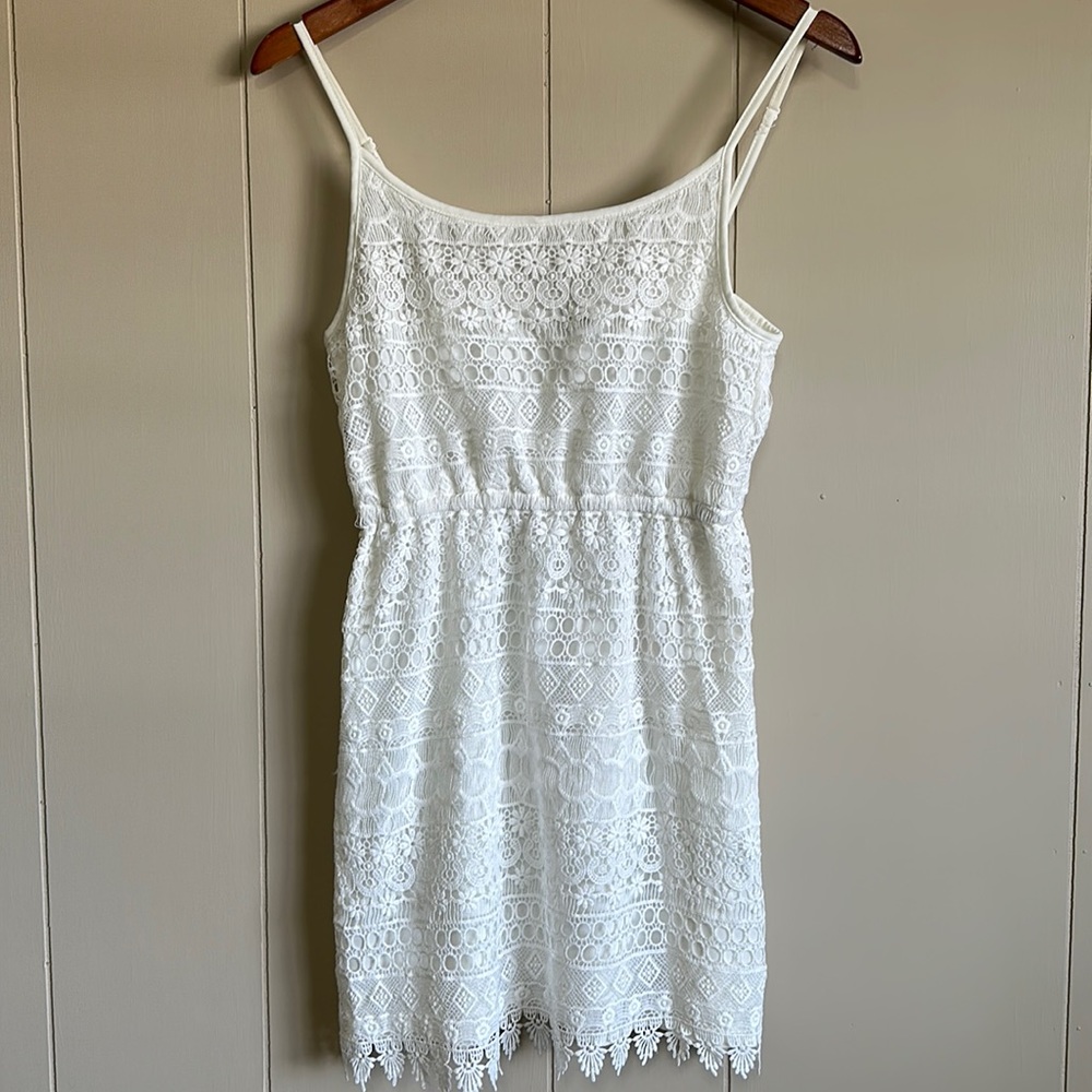 H&M White Crochet / Lace Dress